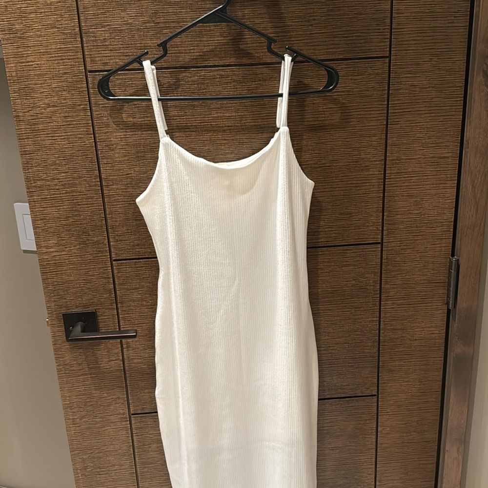 VICI Luna ribbed midi dress in white - never worn or washed
